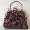 Steampunk Time Frame Handle Clutch Bag