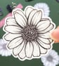 Daisy Sticker - Eco Friendly Vinyl Flower Sticker  - Image 2