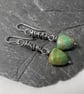Sterling silver and turquoise bead long scribble earrings - Image 2