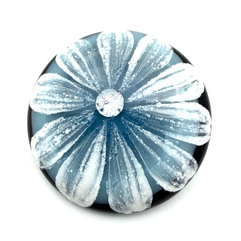 Flower Fused Glass Brooch