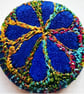 Buttons 1 inch button Hand Dyed Silks and Cottons Free Machine Embroidery Button