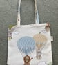 Animals in Balloons Tote and Purse, Child's tote and purse, Handmade in the UK - Image 2