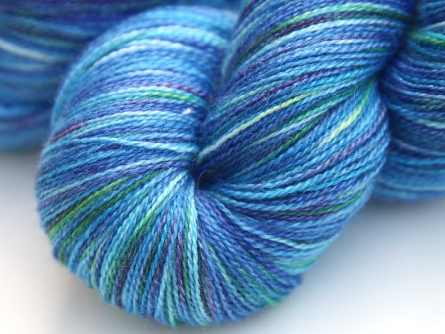 SALE: Dreaming Sea - Silky Bluefaced Leicester laceweight yarn