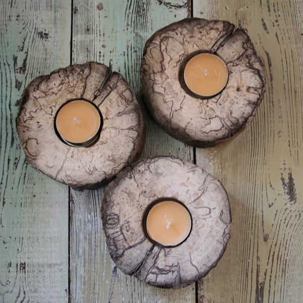 Driftwood Tea light holders,Driftwood Night light holders,Driftwood Tea light x3