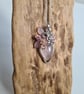 Pink 925 Silver & Rose Quartz Necklace Pendant Gift Crystal Jewellery Jewelry - Image 5