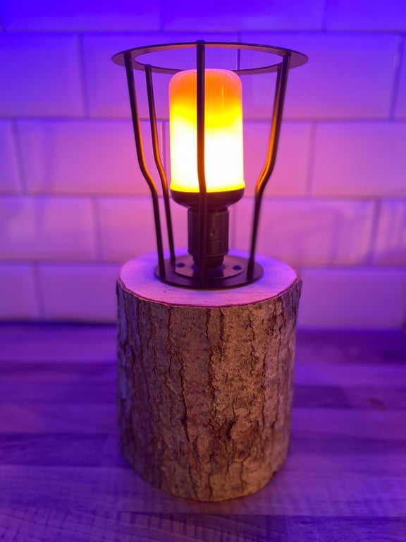 Flame Effect Log Lamp