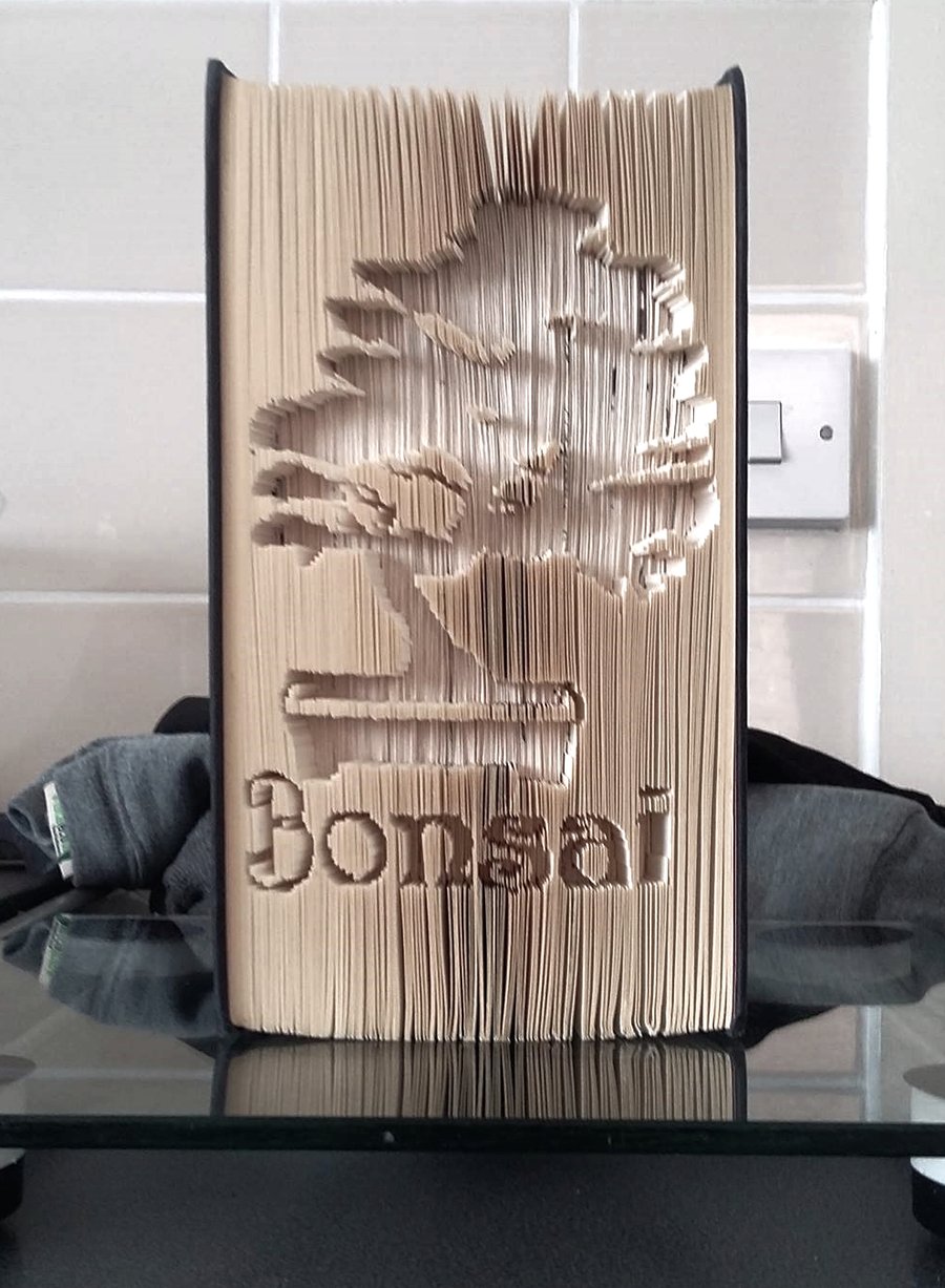 Bonsai Tree CUT & FOLD Book Folding Pattern - EMAILED PDF PATTERN
