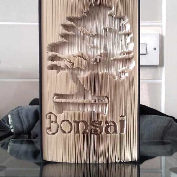 Bonsai Tree CUT & FOLD Book Folding Pattern - EMAILED PDF PATTERN