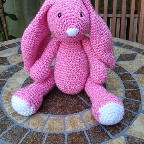 Crochet Pink Bunny Rabbit stuffed toy