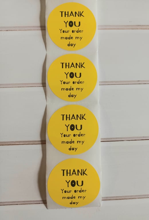 50 Your order made my day Thermal Printed stickers (UY) 