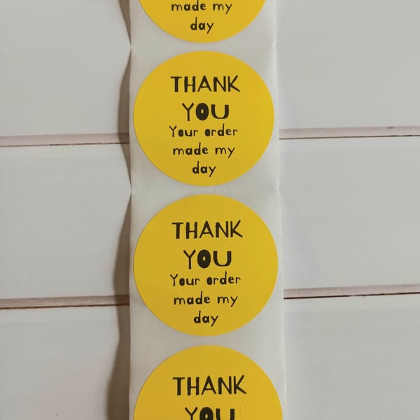 50 Your order made my day Thermal Printed stickers (UY) 