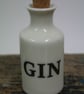 Small porcelain bottle with gin wording - Image 2