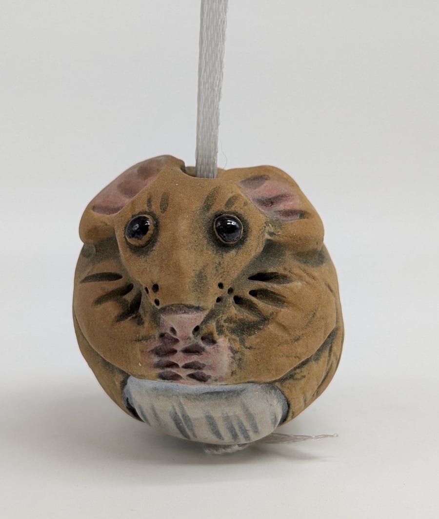 Brown Rat - Little Creatures Range - on ribbon