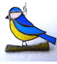 Bluetit Suncatcher Stained Glass British Bird Handmade Blue Tit  - Image 3