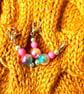 Dangling baubles stitch markers with lobster clasp- set of 3 - Image 1