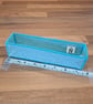 Pencil case - icy blue with glittery blue edging, open-top - Image 2