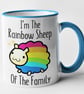 I'm The Rainbow Sheep Of The Family Novelty Gay Mug Gift Idea Funny Joke Present - Image 5
