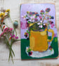 'August blackberrys' small painting on reclaimed wood - Image 1