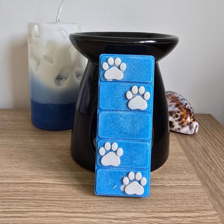 Highly Scented Soy Wax Melt Bar Dog Pawsome Design Rock Salt and Driftwood Gift