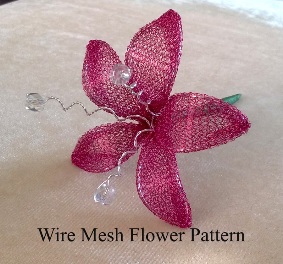 Wire Mesh Flower Corsage Pattern & Tutorial 