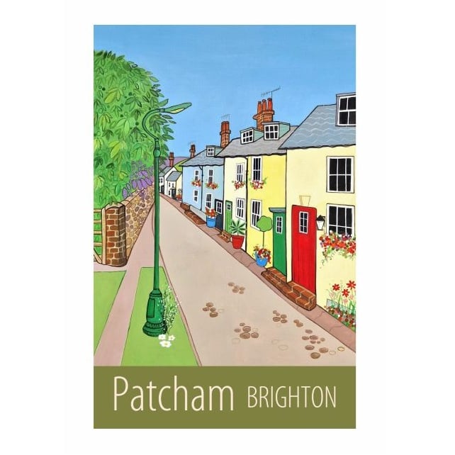 Patcham Brighton travel poster print by Susie West