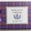 Scottish Pride of Scotland tartan wedding guest book, gift