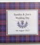 Scottish Pride of Scotland tartan wedding guest book, gift