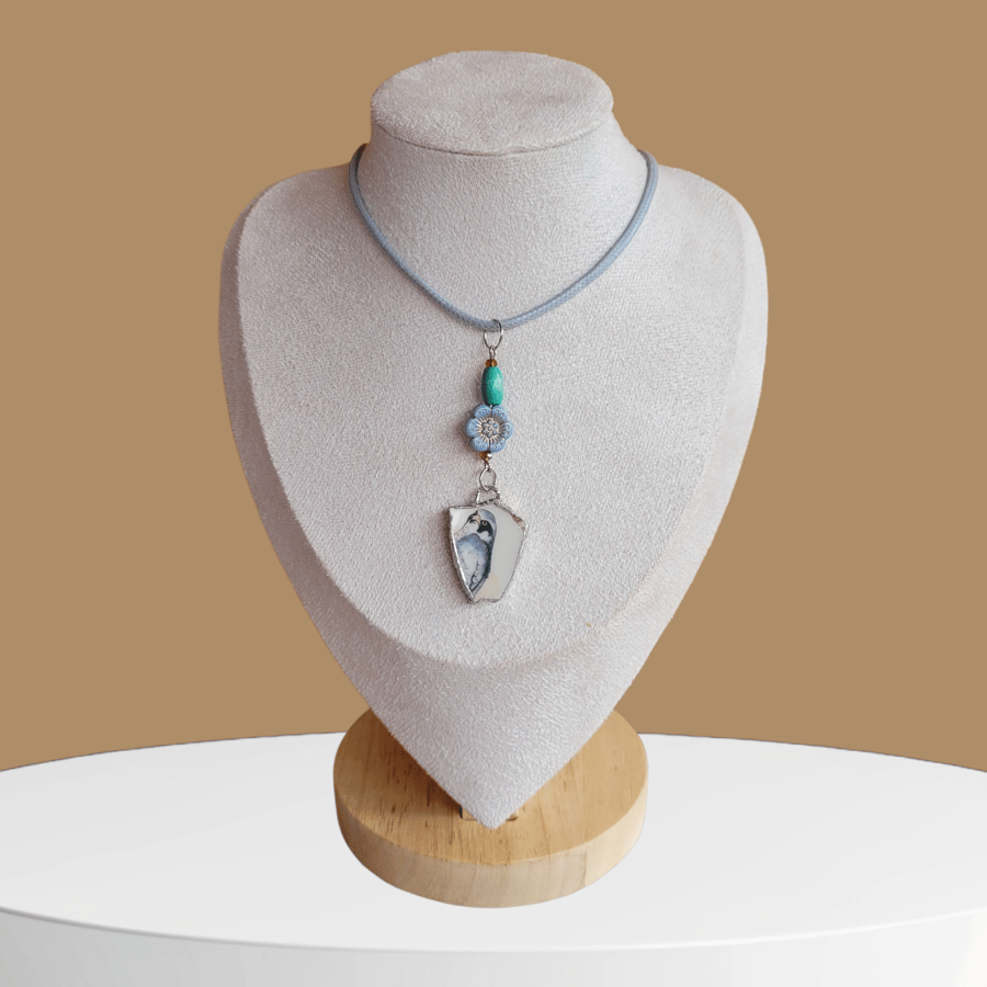 Eagle Ceramic Pendant Necklace 