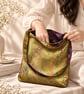 Luxury Reversible Brocade Bag – 34x34 cm - Handmade Two-Sided Shoulder Tote Bag 