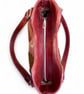Alaula - Handcrafted Burgundy Leather & Tweed Handbag - Image 5