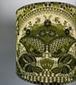 Hollywood Regency MidCentury Rococo French Vintage Green White Fabric Lampshade  - Image 2