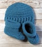 Baby Cardigan Hat and Booties, New Baby Gift Set,  - Image 3