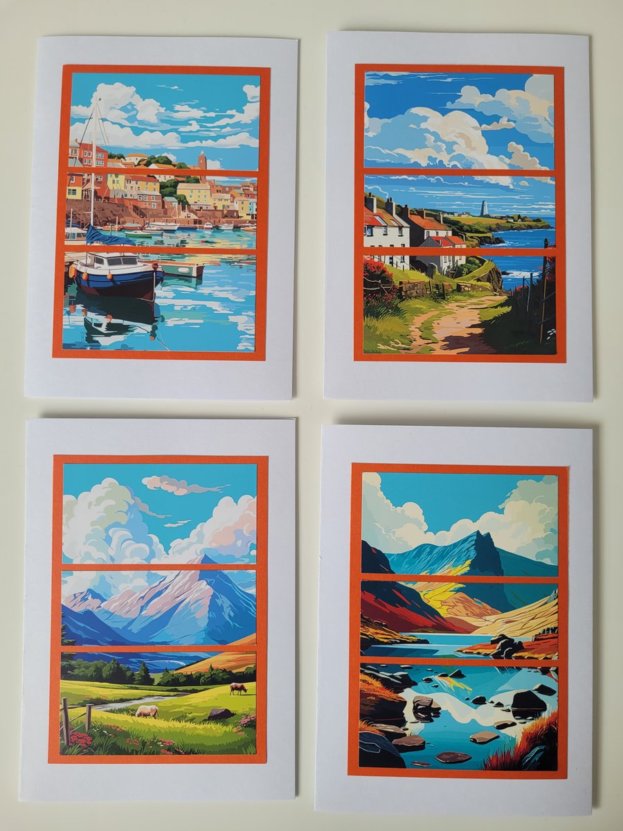 Coastal Britain Multipack greetings card set