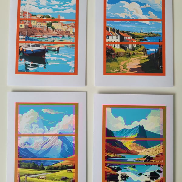 Coastal Britain Multipack greetings card set