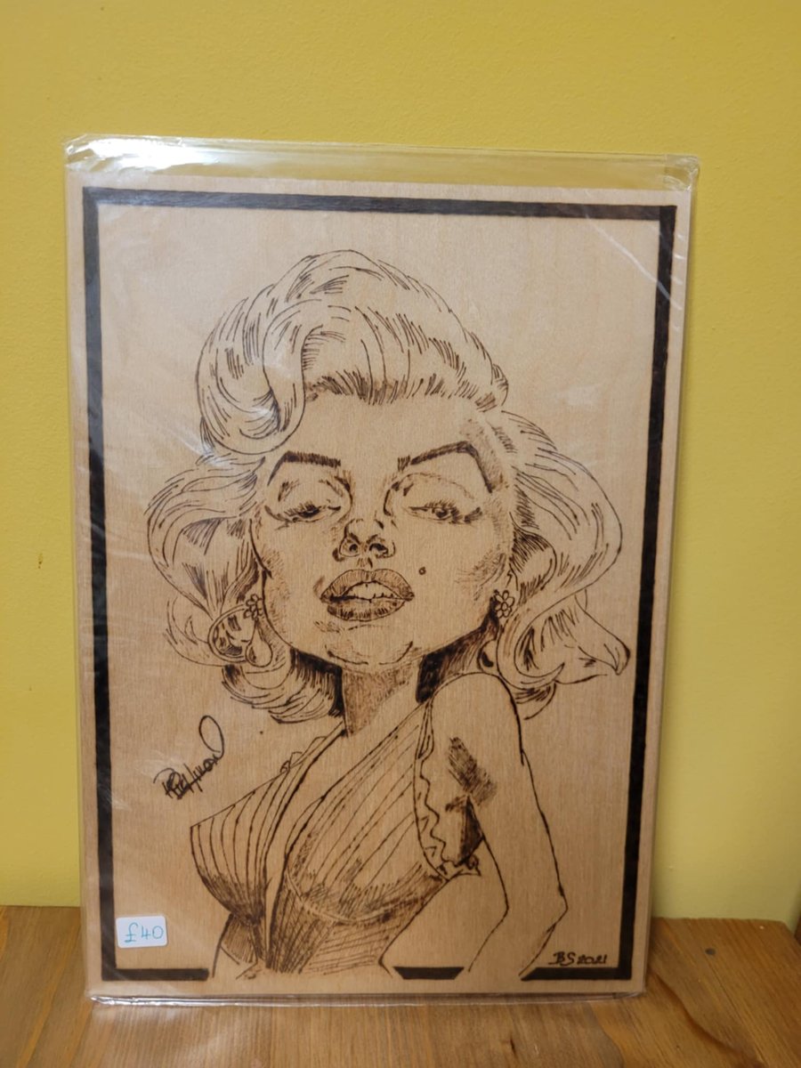 Marilyn Monroe  Pyrography Art