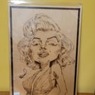 Marilyn Monroe  Pyrography Art