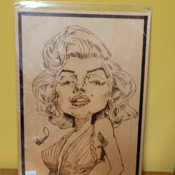 Marilyn Monroe  Pyrography Art