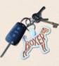 Boxer Keyring - Embroidered Dog Word Art Bag Charm - Image 4