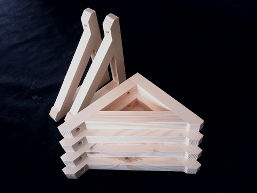 Pair of Redwood pine Shelf Brackets 15cm x 17cm... Folksy