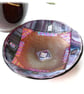 Cranberry Dichroic Glass Fused Bowl 13 x 2.5cm 065 Amethyst Purple Rim - Image 7