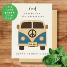 Plantable Basil Seed Campervan Card, Eco Friendly Father's Day Gift For Him