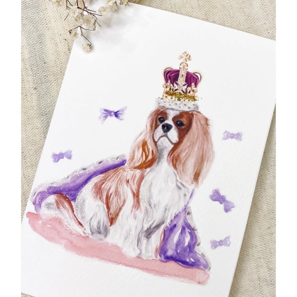 HM King Charles III Dog Coronation Day Greeting Card Wall Art Royal Memorabilia 