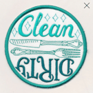 Clean or Dirty Embroidered Indicator Patch – Reversible Kitchen & Washing Patch 