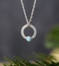 Sterling silver circle pendant with larimar gemstone - Image 8