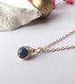 LAPIS LAZULI Necklace Minimalist 14K Gold Filled Pendant September Birthstone - Image 1