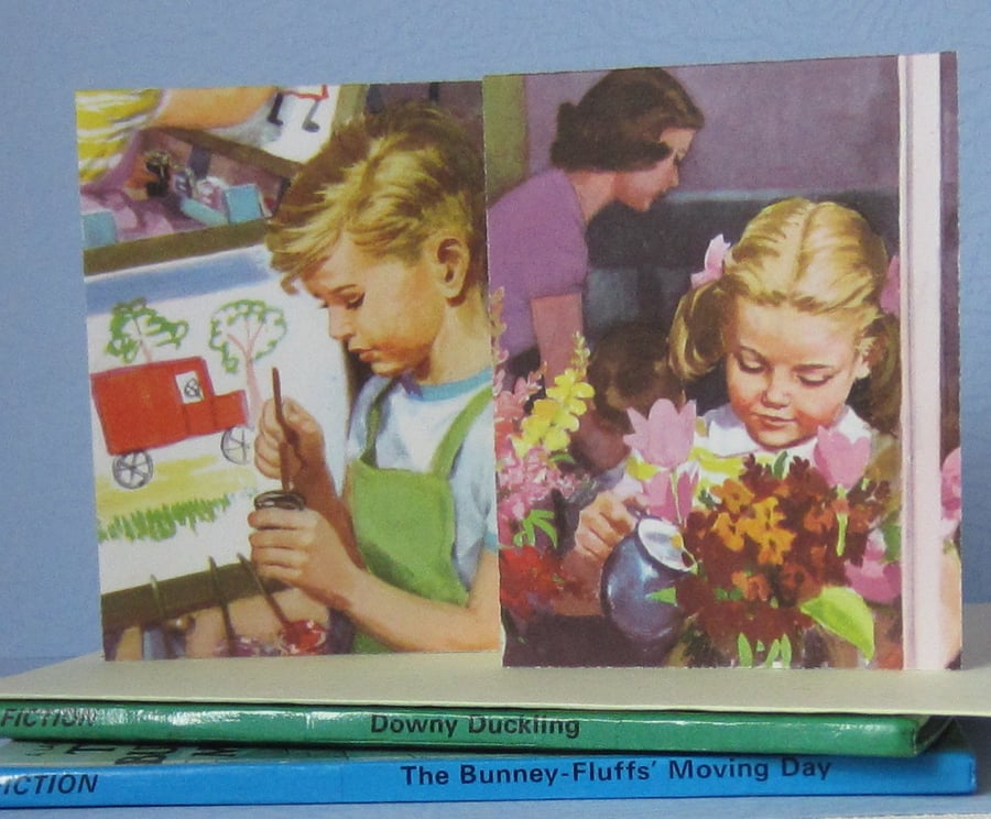 4 Vintage Ladybird Book Note Cards