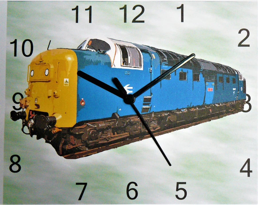 class 55 diesel engine wall hanging clock deltic train english electric DP1