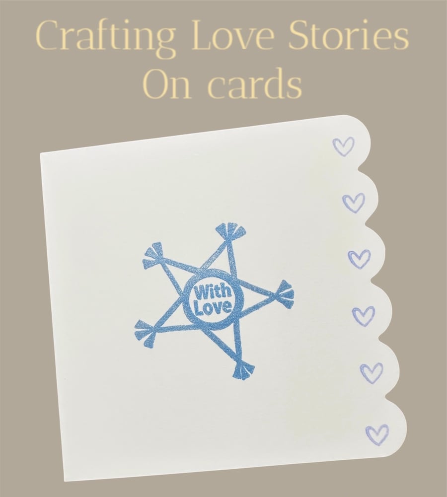 Mother’s Day, birthday anniversary blue star love card, unisex. 