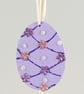 Easter egg decoration - hanging jewelled egg, handmade - Image 1