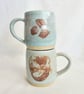 A handmade Mermaid mug, stoneware cup, turquoise glaze - Image 8